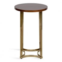 Bellingham 18 in. Walnut Brown Round Wood End Table by Kate and Laurel -Sealy Sales Store walnut brown kate and laurel end side tables 219208 4f 1000
