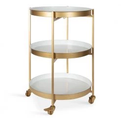 Celia White Bar Cart by Kate and Laurel -Sealy Sales Store white gold kate and laurel bar carts 218111 1f 1000