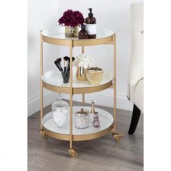 Celia White Bar Cart by Kate and Laurel
