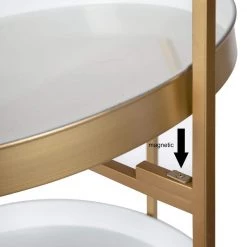 Celia White Bar Cart by Kate and Laurel -Sealy Sales Store white gold kate and laurel bar carts 218111 77 1000