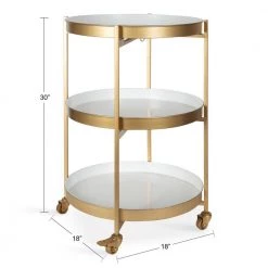Celia White Bar Cart by Kate and Laurel -Sealy Sales Store white gold kate and laurel bar carts 218111 c3 1000