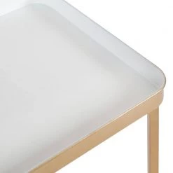 Celia 17.91 in. White Rectangle Metal End Table by Kate and Laurel -Sealy Sales Store white gold kate and laurel end side tables 219951 77 1000