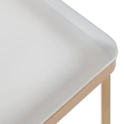 Celia 13.97 in. White Square Metal End Table by Kate and Laurel -Sealy Sales Store white gold kate and laurel end side tables 219959 77 1000