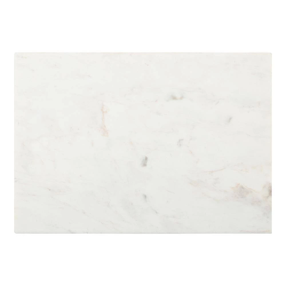 Laraway 20.25 in. White Rectangle Natural Stone Top End Table by Kate and Laurel 5 Laraway 20.25 in. White Rectangle Natural Stone Top End Table by Kate and Laurel - Image 3