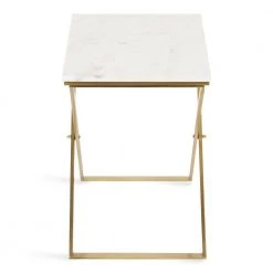 Laraway 20.25 in. White Rectangle Natural Stone Top End Table by Kate and Laurel 15 Laraway 20.25 in. White Rectangle Natural Stone Top End Table by Kate and Laurel -Sealy Sales Store white gold kate and laurel end side tables 221283 fa 1000