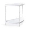 Bellport White 30 in. Half Circle MDF Console Table with Shelf by Kate and Laurel
