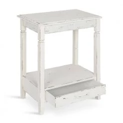 Idabelle 22 in. White Rectangle MDF Top End Table by Kate and Laurel -Sealy Sales Store white kate and laurel end side tables 211970 4f 1000