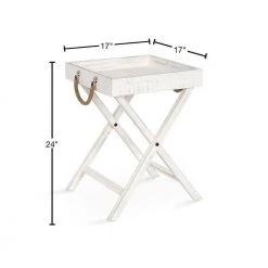 Bayville 17 in. White Square Wood End Table by Kate and Laurel -Sealy Sales Store white kate and laurel end side tables 215811 40 1000