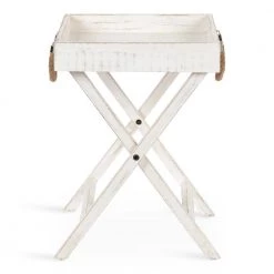 Bayville 17 in. White Square Wood End Table by Kate and Laurel -Sealy Sales Store white kate and laurel end side tables 215811 4f 1000