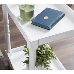 Bellport 22 in. White Rectangle MDF Top End Table by Kate and Laurel -Sealy Sales Store white kate and laurel end side tables 219743 76 1000