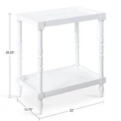 Bellport 22 in. White Rectangle MDF Top End Table by Kate and Laurel -Sealy Sales Store white kate and laurel end side tables 219743 c3 1000