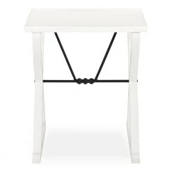 Travere 22 in. White Rectangle Wood End Table by Kate and Laurel -Sealy Sales Store white kate and laurel end side tables 219968 4f 1000