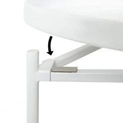 Ulani 18.50 in. White Round Metal End Table with 2-Pieces by Kate and Laurel 11 Ulani 18.50 in. White Round Metal End Table with 2-Pieces by Kate and Laurel -Sealy Sales Store white kate and laurel end side tables 220815 77 1000