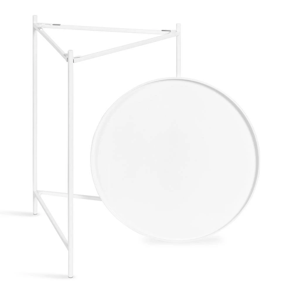 Ulani 18.50 in. White Round Metal End Table with 2-Pieces by Kate and Laurel 4 Ulani 18.50 in. White Round Metal End Table with 2-Pieces by Kate and Laurel - Image 2