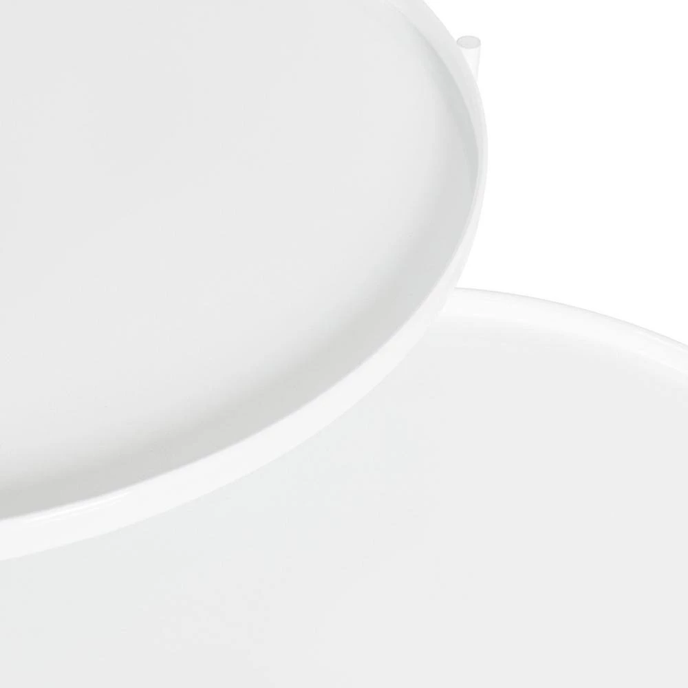 Ulani 18.50 in. White Round Metal End Table with 2-Pieces by Kate and Laurel 8 Ulani 18.50 in. White Round Metal End Table with 2-Pieces by Kate and Laurel - Image 6