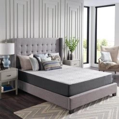 Essentials 10 in. Medium Hybrid Smooth Top Queen Mattress in a Box by Sealy